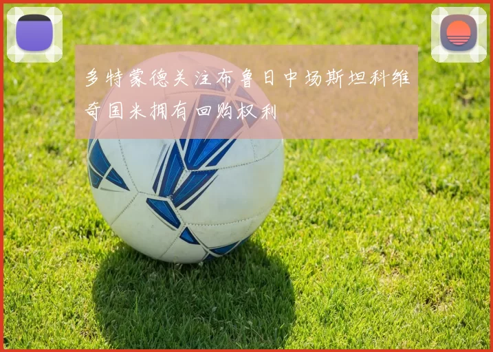 多特蒙德关注布鲁日中场斯坦科维奇国米拥有回购权利